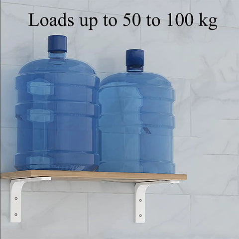 Heavy Duty Shelf Brackets 90 Degree Corner Brackets With Gusset Cast Iron Wall Mount Shelf Holders For Garage Or Workshop Rock Solid Industrial L Bracket Holds 220 Pounds Built Tough supporting water bottles on wooden shelf