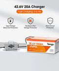42.6V 20A Charger and 38.4V 100Ah LiFePO4 battery from 36V 38.4V Compatible LiFePO4 Golf Cart Battery Upgrade Kit With Charger