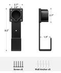 Heavy Duty Stainless Steel EV Charger Holder For J1772 Connectors wall mount, 8.2 inch tall, for cable organization.