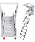 Heavy Duty Electric Attic Stairs Featuring Galvanized Steel Build Rock Solid Folding Loft Ladder With Smooth Pull Down Action