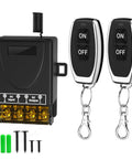 Beefy Heavy Duty Wireless Remote Control Switch Kit With 30A Relay, two remotes, waterproof for DC power system automation