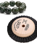 Built Like a Tank Heavy Duty Jewelry Polishing Buffing Wheel With Durable Bristle Hair Brush for Bench Grinder setup with jade bracelet.