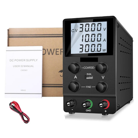 Must Have Adjustable 30V 10A And 5A DC Power Supply With RS232 Control Dual Display Voltage And Current Low Ripple Compact Lab Regulator