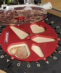 Design And Inlay Router Template Jig Kit For DIY Woodworking With 25 Pattern Ideas Pencil Guide and red template on a wood panel.