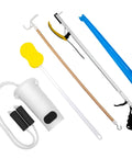 Hip Recovery Daily Living Kit With 26 Inch Reacher Sock Helper Bath Sponge Stick Shoehorn Dressing Stick And Grabber