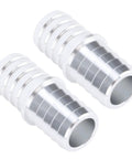 Two aluminum Three Quarters Inch Hose Barb Splice Coupler Aluminum Alloy Radiator Intercooler Repair Fitting Vacuum Line Adapter