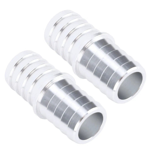 Two aluminum Three Quarters Inch Hose Barb Splice Coupler Aluminum Alloy Radiator Intercooler Repair Fitting Vacuum Line Adapter