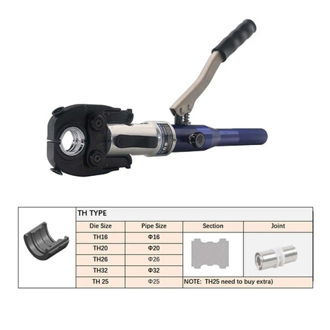 Heavy Duty Hydraulic Copper Pipe Press Tool For Fittings And Pex Clamping Pro Grade With U Th M V Dies Built To Last 60kN