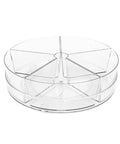 Clear 11 Inch Lazy Susan Organizer with Five Removable Bins Rotating Storage Organizer for Cabinet Pantry Kitchen Fridge and Vanity