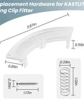 Spring Wing Clamp Hardware Kit For Post Top Replacement with measurements for screws and springs shown.