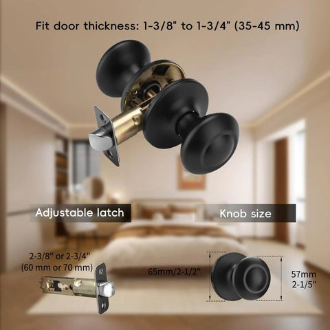 Black Interior Door Knobs Set Non Locking Privacy Hall Door Handle Vintage Vibe Lever With Smooth Edge And Easy Grip For Bedroom And Bathroom Doors Built To Last