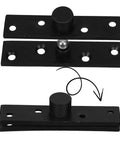 360 Degree Heavy Duty Hidden Bookcase Hinges Stainless Steel Shaft Invisible Door Hinge Hardware Black Finish For Secret Doors And Concealed Cabinets