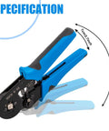 Pro Grade Ferrule Crimping Tool Kit With 1800 Wire End Terminals And Crimpers, Self Adjustable Ratchet dimensions