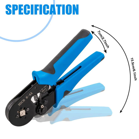 Pro Grade Ferrule Crimping Tool Kit With 1800 Wire End Terminals And Crimpers, Self Adjustable Ratchet dimensions