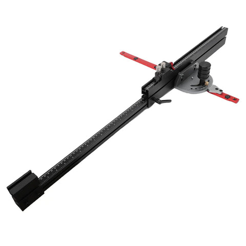 Micro Adjustable Flip Stop Miter Gauge Table Saw Band Saw Router Table With Extendable Fence and precision measurement markings.