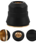 Rock Solid Black Plasma Cutter Cover With Metal And Plastic Build For Industrial Heat Protection Against Hot Spatter, Easy Install Torch Guard Accessory That Cuts Downtime And Keeps Your Safety On Point, black and gold plasma torch nozzle.