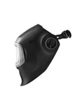 Side view of G5-03 E Welding Helmet With Grind Mode NC ADF For TIG MMA MIG MAG, sleek black design with adjustable ergonomic headgear.