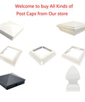 Top Shelf 2 Pack Pyramid Vinyl Fence Post Caps For 4x4 Square Posts White displayed from multiple angles showing durable design.