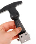 Shockproof Rubber T Handle Draw Latch With 304 Stainless Steel Lock held in a hand, highlighting secure grip and easy install.