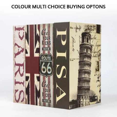 Hidden Book Safe With 3 Digit Combination Lock, Diversion Safe For Cash And Jewelry, Paris Eiffel Tower Design, Secret Metal Safe Box For Passports And Money, 9.5 By 6.2 By 2.2 Inch