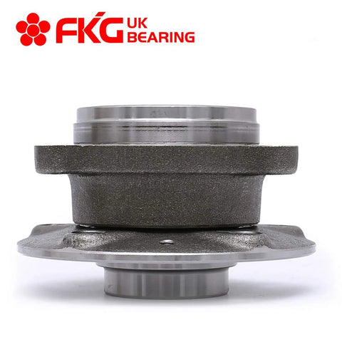 Side view of Beefed Up Front Wheel Bearing Hub Assembly For VW And Audi Rides Fits Passat GTI Golf Tiguan CC Jetta Beetle A3 Quattro And More.