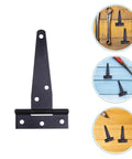8 Pack Beefy Heavy Duty T Hinges With Screws For Outdoor Gates And Fences Iron Construction For Barn Doors And Large Cabinets