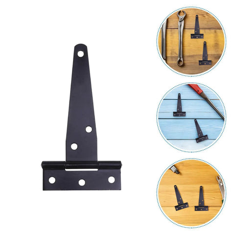 8 Pack Beefy Heavy Duty T Hinges With Screws For Outdoor Gates And Fences Iron Construction For Barn Doors And Large Cabinets