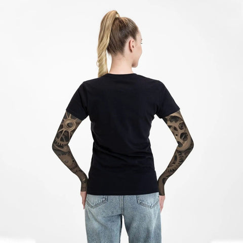 Steampunk Mechanical Gears Arm Sleeves Keep You Chill And Covered Up All Day Long With Smooth Ice Silk Material For Major Sun Protection While Cycling Hiking Or Just Hanging By The Beach