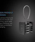 Heavy Duty 3 Digit Padlock Set With Steel Wire Cable For Grow Tents Greenhouses And Sheds Zinc Alloy Lock Built Tough with open design