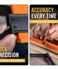 Contour Duplicator With Angle Finder And 10 And 5 Inch Profile Gauges For Perfect Cuts In Woodworking And Tile Projects, V2 2025 Upgraded Pins Won't Bend, Lock In Shape, Quick Repeatable Outlines being used for precise measurements and shape locking.