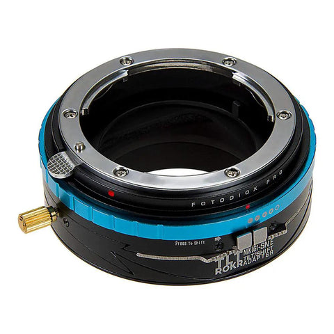 Tilt Shift Lens Mount Adapter From Nikon F To Sony E For G-Type Lenses With 20mm Shift, 10 Degree Tilt, 360 Degree Rotation, Pro Grade High-Tolerance Build For Sony Alpha Mirrorless Shoots, metal ring