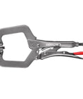 Six Inch C Clamp Locking Pliers With Swivel Pads For Welding And Woodworking Through Hole Adjustment And One Handed Release Trigger Boss Grade Heavy Duty Clamp Tool For Metalworking And Woodworking, side view