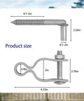 4-piece galvanized steel farm gate hinge kit with 5/8 in pins for wood or metal gates