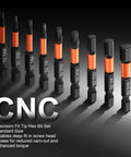 20 Piece Hex Bit Set With 1 Quarter Inch Hex Shank Magnetized S2 Alloy Steel Bits For Impact Drills displayed on black background