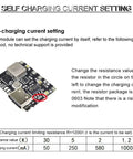 Dead Simple Five Pack 18650 Lithium Ion Battery Charger Board With Type C Input Dc Dc Step Up Module Adjustable Output showing self-charging current setting.