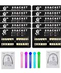 Teeth Model Mini Roth Brackets Roth 022 Slot Bondable With Hook Stainless Steel 200 pieces, wires, and color ligatures.