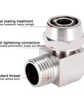 Workhorse Grade Nickel Plated Brass Elbow Fitting Kit 10 Piece Set connector with nickel plating for durable pneumatic applications.