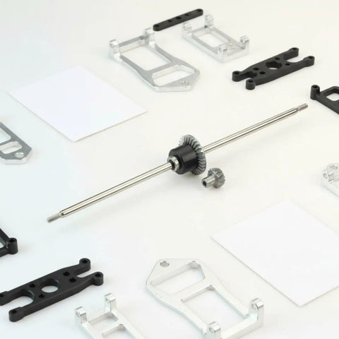 RC Car Rear Differential Assembly Replacement Kit With 12T Pinion Gear Set And Steel Metal Components For Smooth Power Transfer And Stable Traction On Rough Tracks And Fast Drivetrains, shown with axle shaft and gears