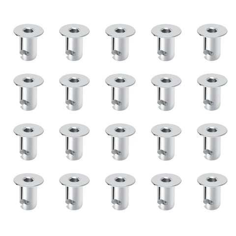Heavy Duty 1/4 Turn Quick Release Dzus Fasteners Steel Slot Head Buttons Popped 16 flush buttons arranged in a grid.