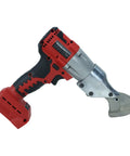 Milwaukee 18V Battery Powered Cordless Sheet Metal Shear With 360 Degree Pivoting Head and Brushless Motor for cutting thick metal.