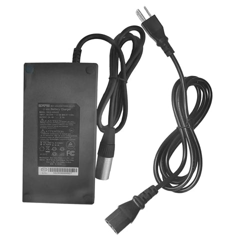 Smart Charger For 48V Li Ion E Bike And E Scooter Batteries With 54.6V 2A Power Adapter And XLR Connector, Safe Charging