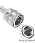 Two Pack Quick Disconnects For Homebrewing 304 Stainless Steel One Half Inch Male FPT To Barb Female Connectors