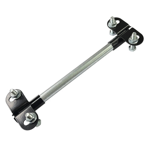 Heavy Duty Wheelbarrow Axle And Bracket Set Built Tough From Carbon Steel With 10x0.63 Inch Axle And 2.1x3.3 Inch Brackets Fits Five Eighths Inch Wheelbarrow Axle Bolts And Nuts