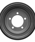 Heavy Duty Front Brake Drum Kit Replacement Pair For 1967 Through 1973 Jeep Commando, gray machined surface detail.
