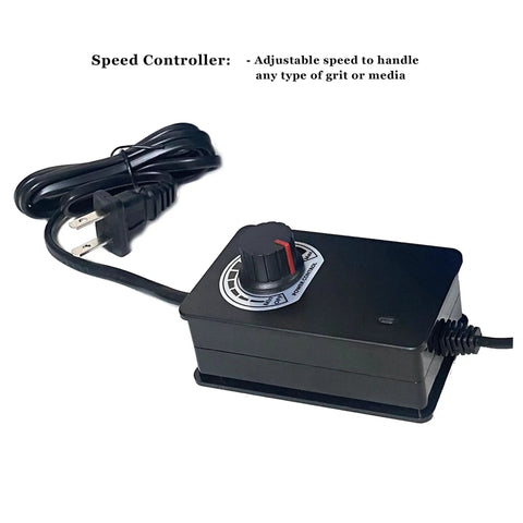 Speed controller for Electric Tumbler Kit for Polishing Stones, Rocks, Glass, and Metals, adjustable speed dial and cord