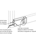Diagram of 1-1/4 Inch Steel Ball Bearing Sliding Door Roller Assembly With Plain Back Housing, Rear Screw Adjustment, Yellow Zinc Finish For Patio Doors