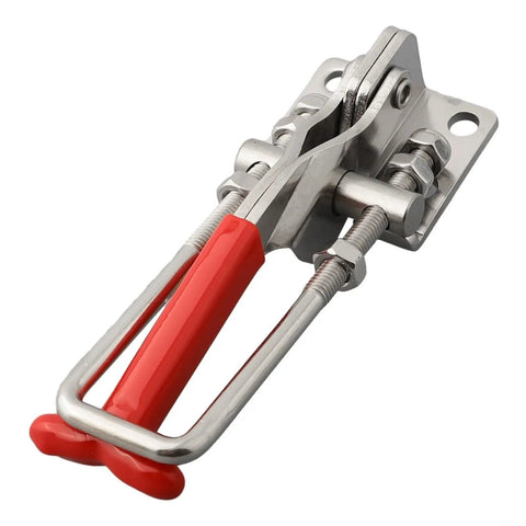 Self Locking Toggle Clamp With 304 Stainless Steel U Bolt, Heavy Duty 200kg Capacity, red handle, adjustable locking range 6-30mm