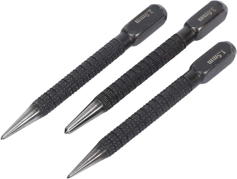 Premium High Carbon Steel Center Punch Set Black Finish Heavy Duty Marking Tools For Alloy Steel Metal Wood Drilling Jigs, 100mm
