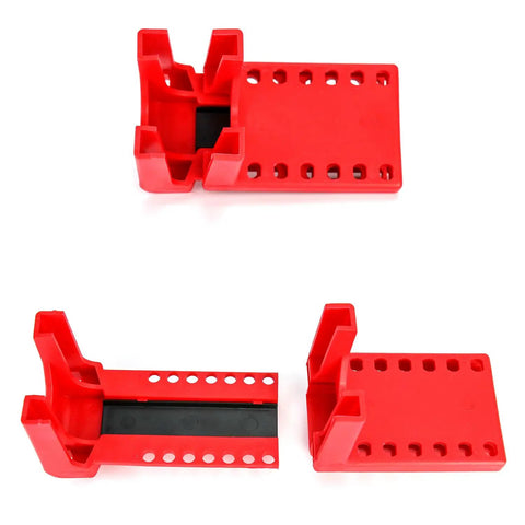 Heavy Duty Ball Valve Lockout Kit Badass Safety Gear Fits Most Pipe Fittings Covers Half To TwoandAHalf Inch Handles Duallow Slots Holds Up To Five Padlocks No BS Detachable Nonconductive Job Site Supply 20Pack Red