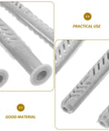 Heavy Duty Drywall Anchors Kit 20 Pcs With Silver Nylon And Iron Material For Easy Install No Sweat Mounts On Hollow Walls Cabinets Coat Racks And Curtain Rails, close-up